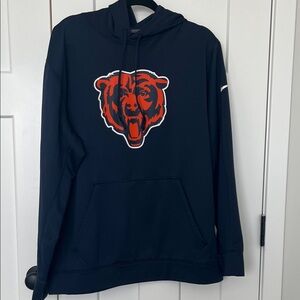 Nike Men's Dark Blue Hoodie with Bear Graphic